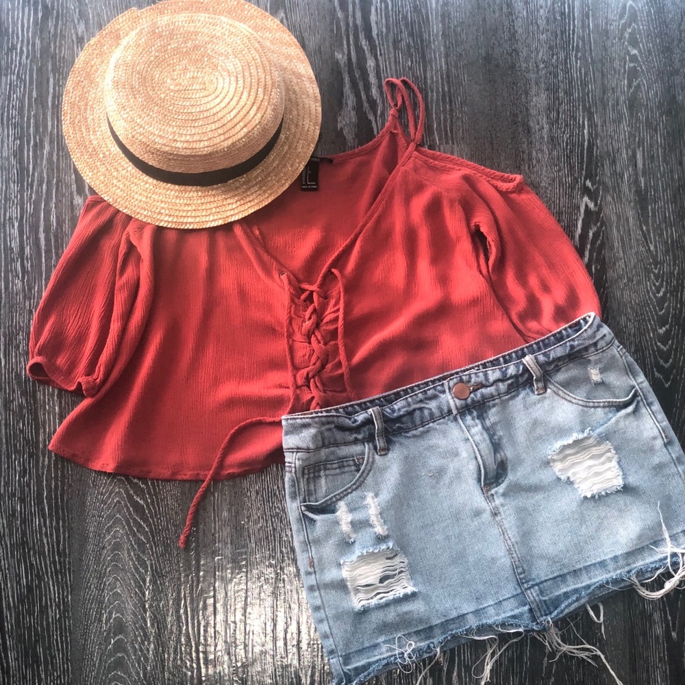 Boho off the shoulder crop top